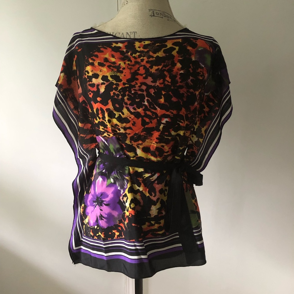 🐰 Shift Dress Bat Wing Leopard Square Blouse